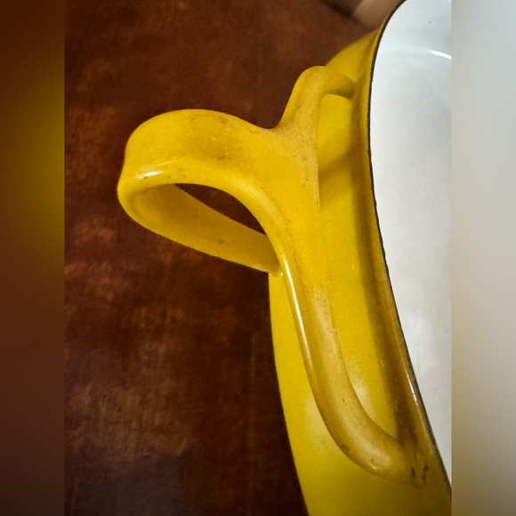 Vintage Dansk Kobenstyle Enamelware Paella pan (red is available, yellow sold) - Picture 5 of 15